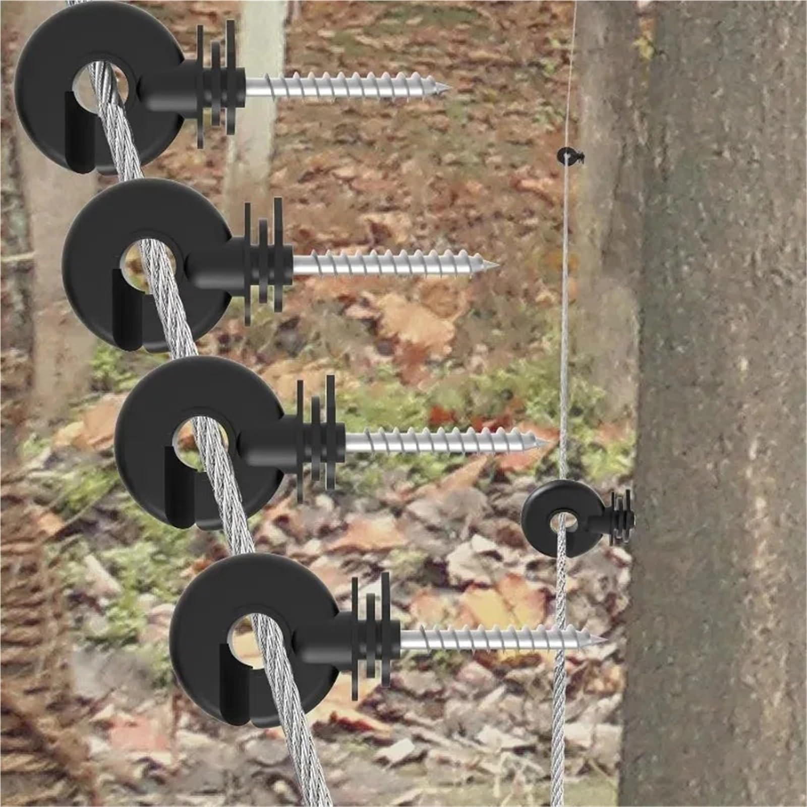 Isolatori Per Recinto Elettrico 50/5PCS Isolante for la resistenza del connettore cavo for recinzione giardino for l'allevamento di animali elettrico lunga durata(30PCS)