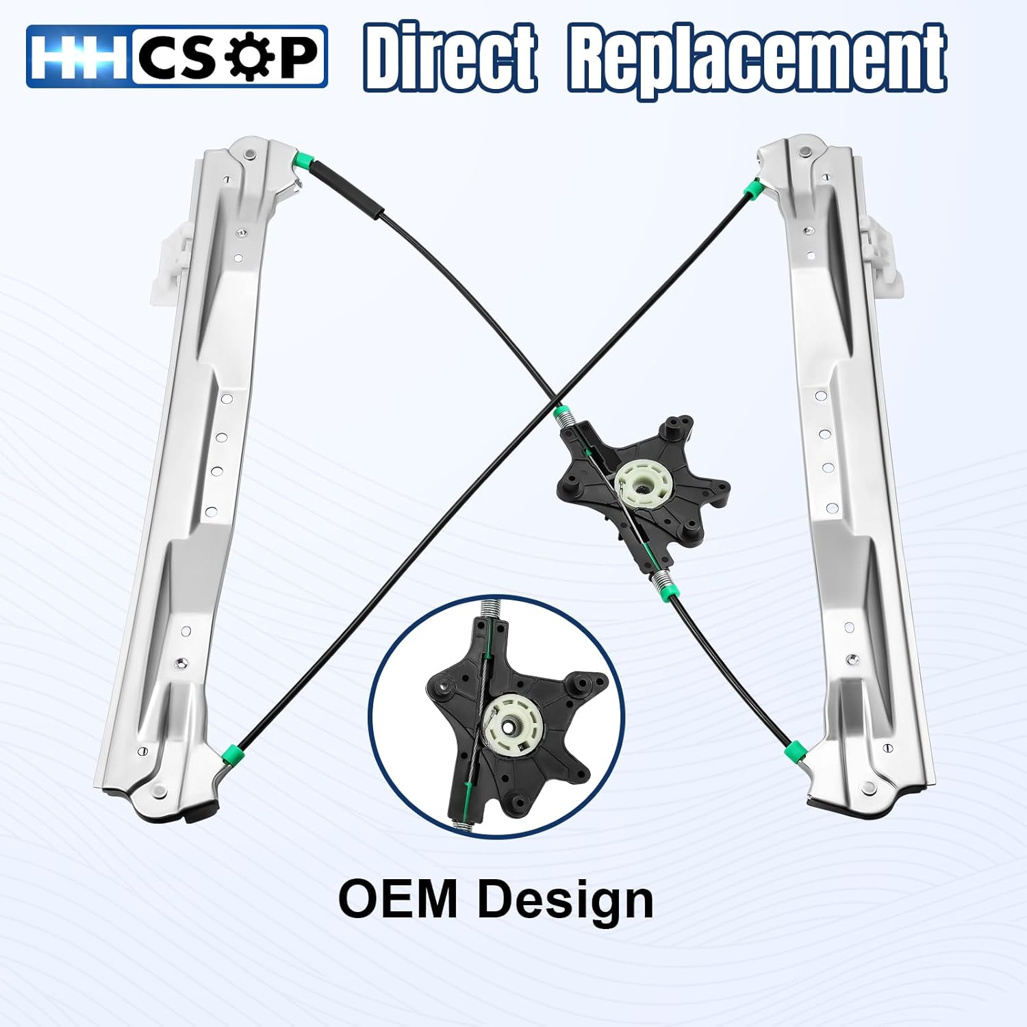 Front Right Passenger Side Power Window Regulator Without Motor for 2008 2009 2010 2011 2012 2013 2014 2015 2016 Chrysler Town & Country, Dodge Grand Caravan, Ram C/V, VW Routan, 749-509