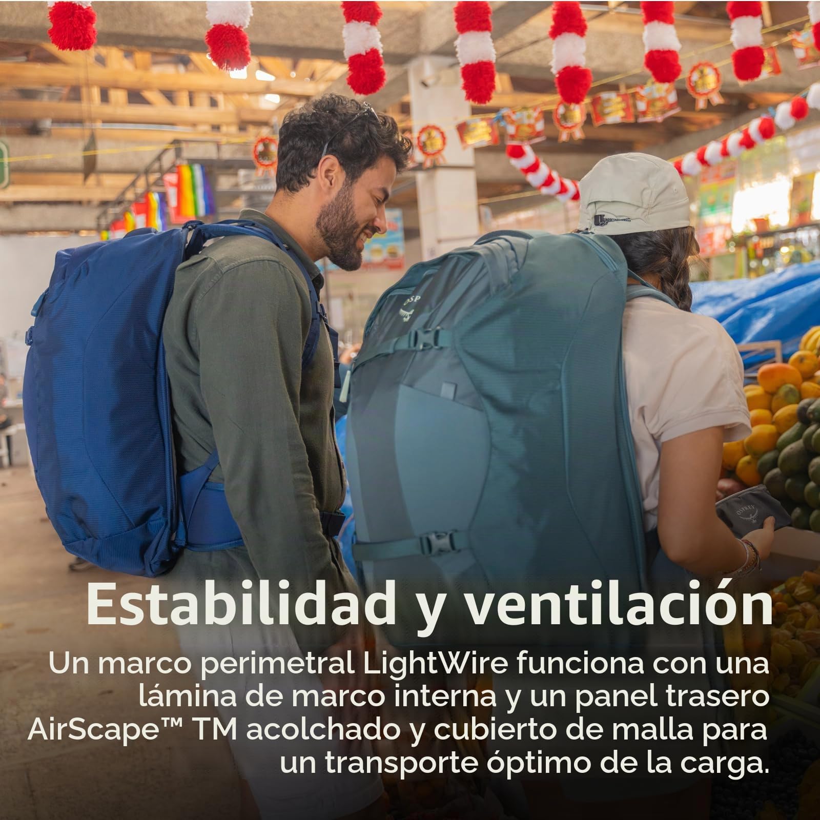 Osprey Fairview Mochila de viaje para mujer, 70L, Cascade Blue-Torrent Blue