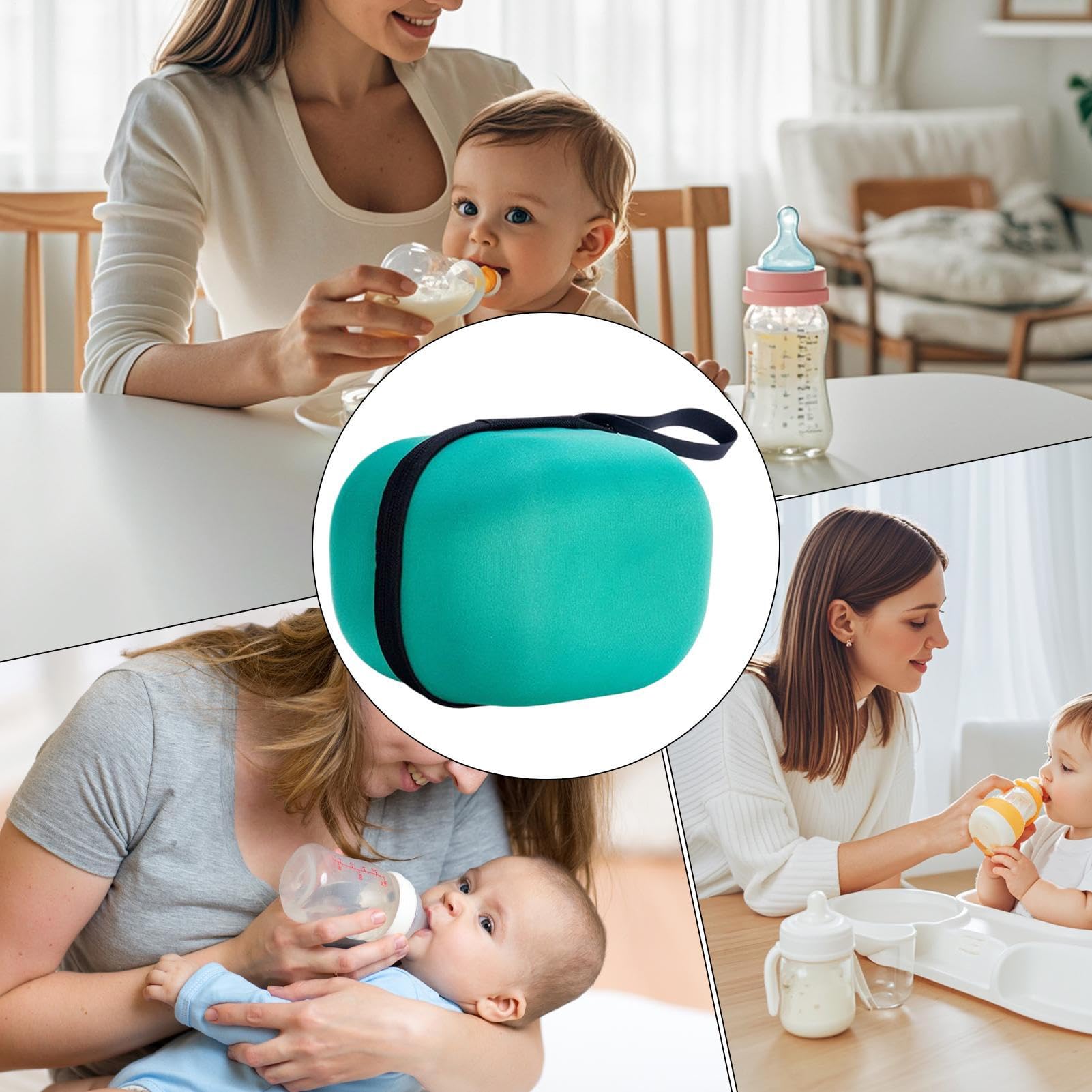 Sac de tire-lait portable | Étui de rangement pour pompage, sac de tire-lait portable avec compartiments pour soins infirmiers, travail, hôpital, extérieur, avion, voyage, Vert, Reportez-vous à la