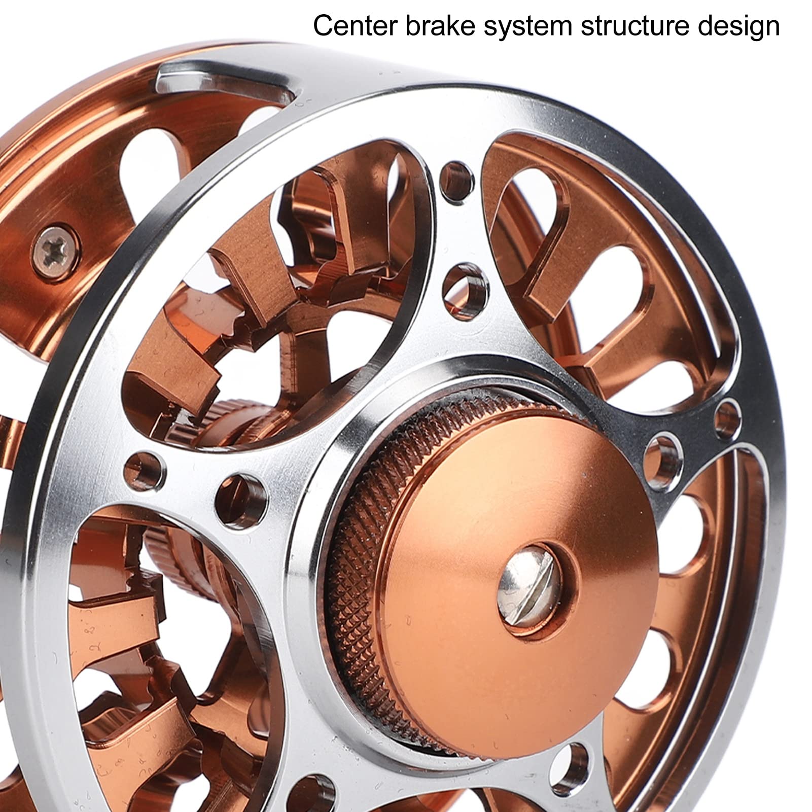 Alomejor Double Couleur 5/6 Moulinets à Mouche CNC Usiné en Alliage D'aluminium 3 Roulement Roue de Pêche à la Mouche pour L'extérieur