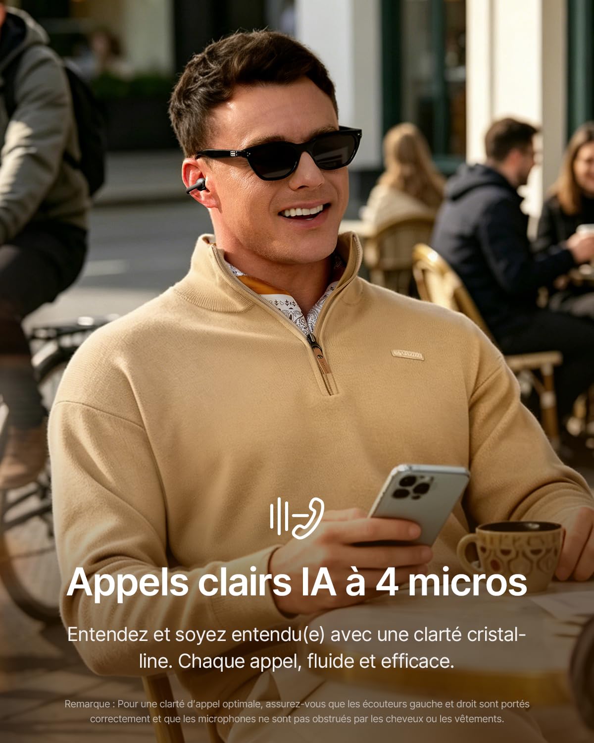 Baseus MC2 Écouteurs à Oreilles Libres, Clip-on Earbuds | CloudComfort 2.0, Hi-Res Audio, LDAC, SuperBass 3.0, Bluetooth 6.0, 4 Micros avec IA, 55 h d'autonomie, IP67, légers 5,1 g