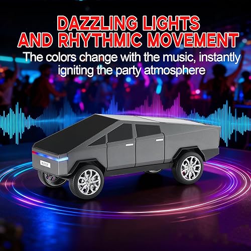 Miniatura 2 de Future Style Pickup Truck Replica Altavoz Bluetooth - Modelo inalámbrico portátil con pantalla de visualización, sonido HD, emparejamiento estéreo