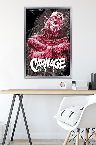 Miniatura 17 de Trends International Marvel Comics Carnage - Insane Wall Poster, 22.4L x 14.7W, Barnwood Framed Version Versión enmarcada Barnwood