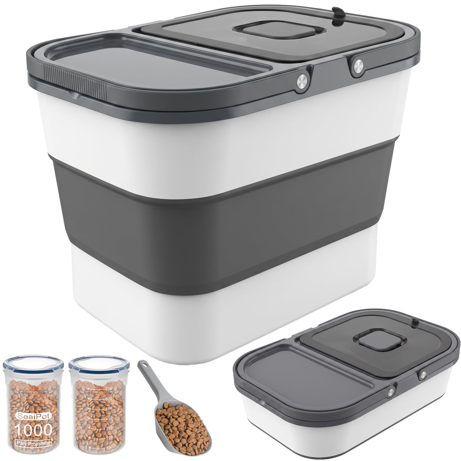 HOYTAMDAR 35lbs Collapsible Dog Food Storage Container