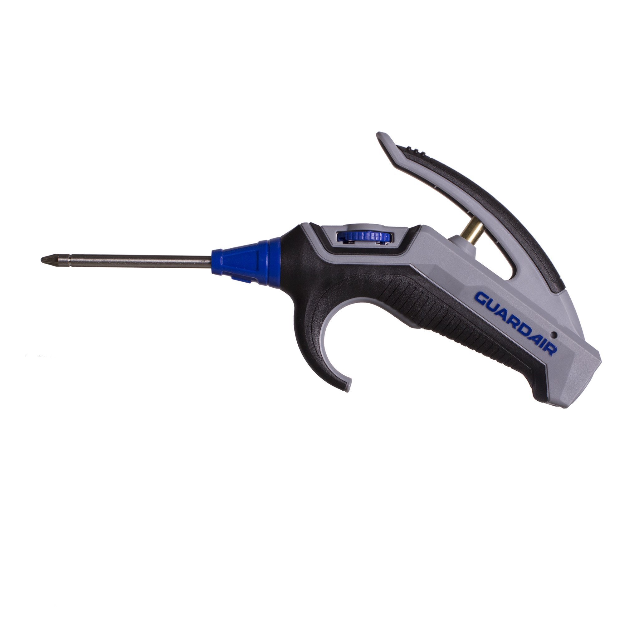 Guardair GA44 PalmJet - Pistola de aire de seguridad, gatillo cómodo, extensión doblada de 4 pulgadas, boquilla de punta de estrella, gancho colgante, cumple con OSHA (GA4404S)