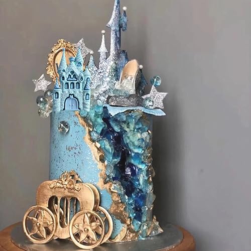 Miniatura 3 de Moldes de silicona para fondant de castillo de cuento de hadas para decoración de tartas, decoración de cupcakes, pasta de goma de caramelo de