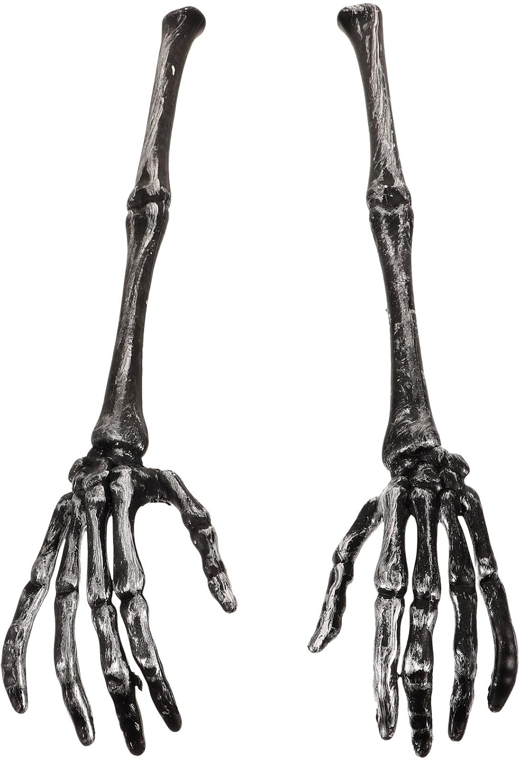 Hemoton 8Pcs Halloween Skeleton Hand Salad Tongs Skull Serving Forks Set for Party Appetizers Kitchen Tableware Haunted House Decor