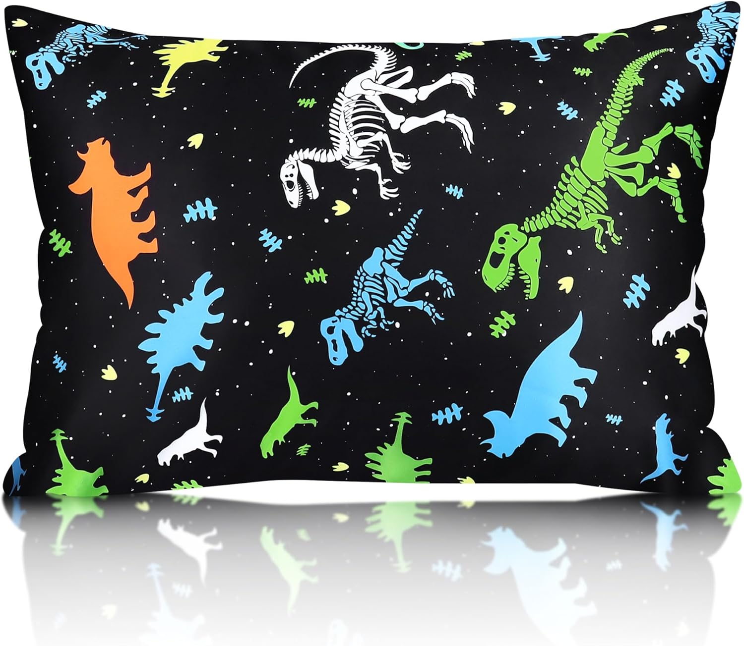 Kids Pillowcase Soft Dinosaur Pillow Cover Bed Pillow Case 30 x 20 Inch Kids Travel Pillow Cases for Children Boy & Girl Bedding, Breathable Toddler Pillowcase with Zipper Closure (Dinosaur)