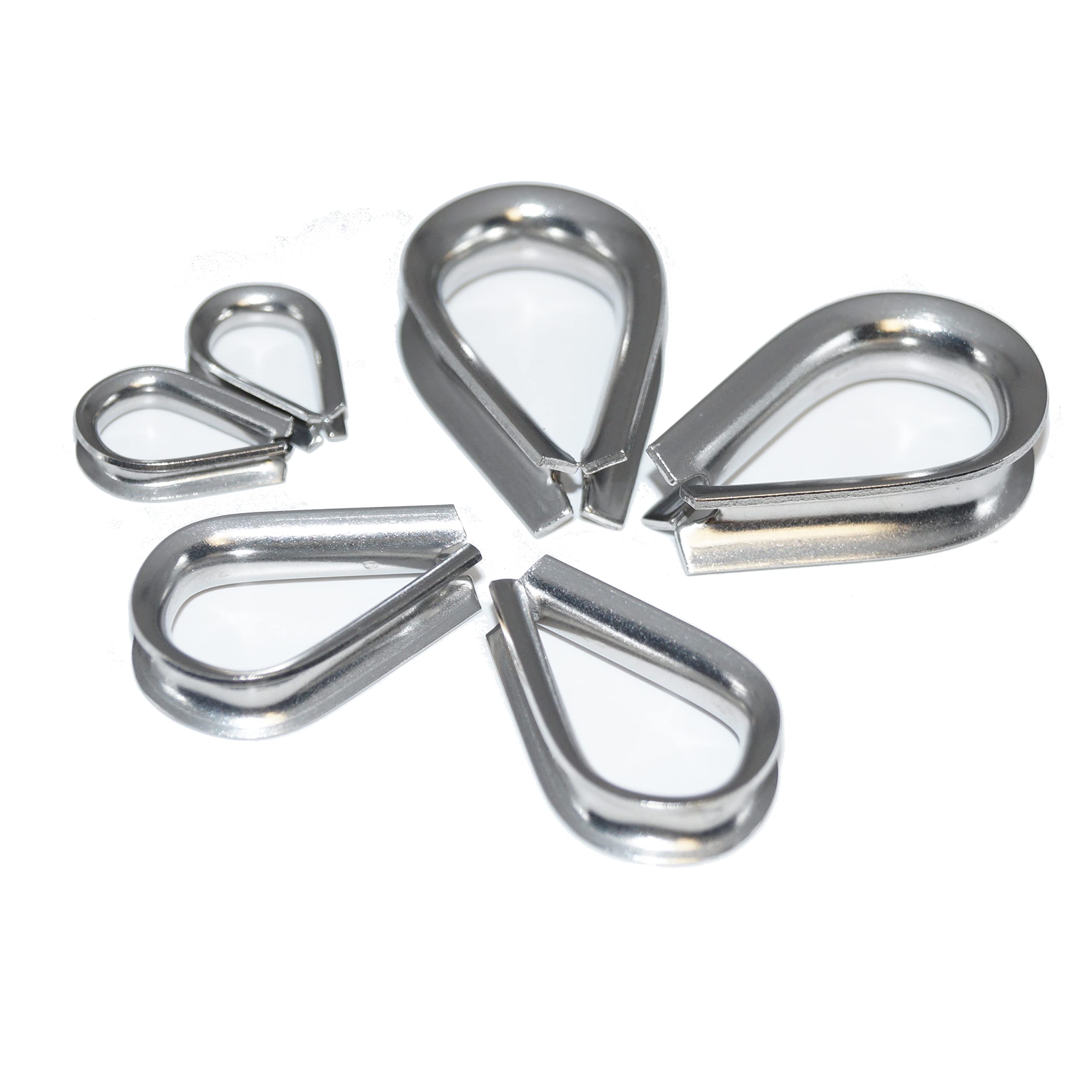 Ditali Per Funi Metalliche 6 Mm In Acciaio Inox  20 Pezzi  A4 Aisi316 Ditale Per Funi Metalliche Ditale Per Funi Metalliche Ditale Per Funi Metalliche Acciaio