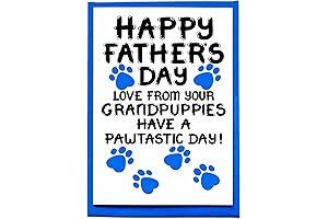 Father’s Day Card For Dogs Granddad, Grandfather Fathers Day Card From Grandpuppies, Dogs
