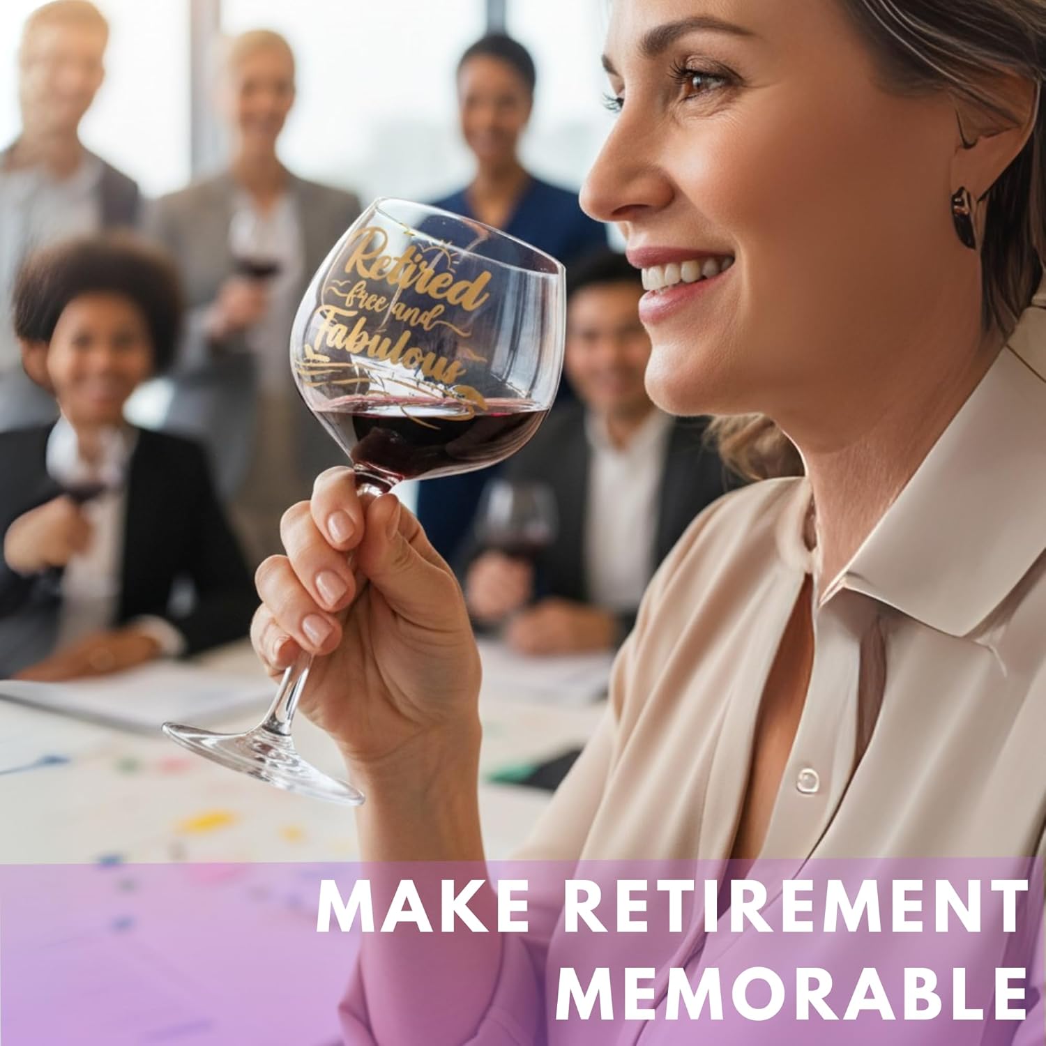 Retirement Gifts for Women 2026 - Cool Retirement Gifts, Retired Wine Glass For Women 16 Oz, Happy Retiring Party Decoration, Goodbye Gift For Coworkers, Retired Gift Idea For Woman Colleague Boss - Image 3