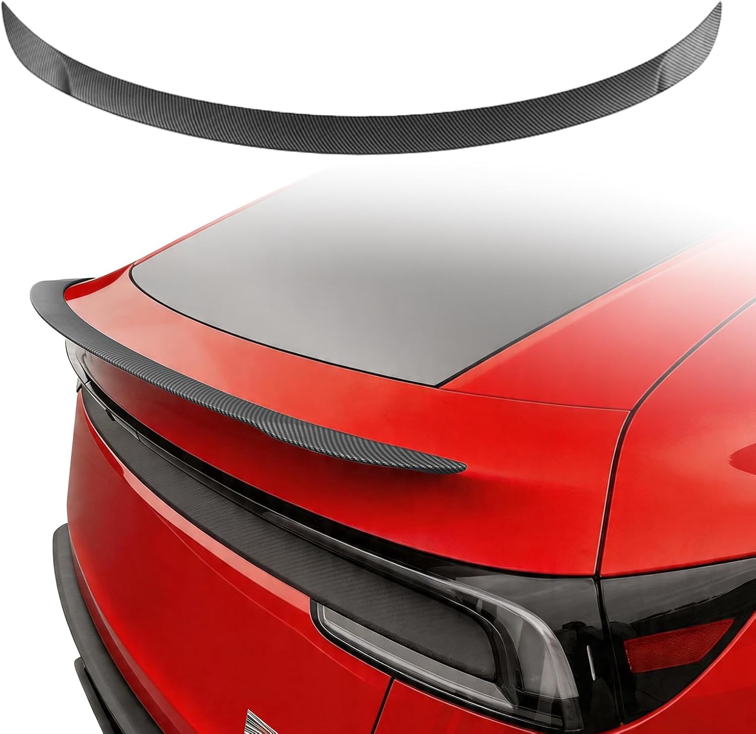 Spoiler for Tesla Model Y Juniper 2026 Rear Spoiler Wing ABS Material Rear Trunk Lip Model Y Juniper Accessories Matte Carbon Fiber Custom Fit 2025(Matte Carbon Fiber)