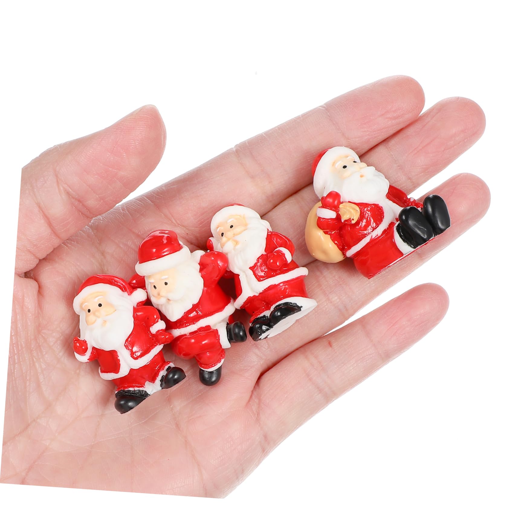 PRETYZOOM 3 Set Di Decorazioni Natalizie in Miniatura Ornamento in Resina Di Babbo Natale Per Paesaggio Festivo Decorazioni Natalizie 12 Pezzi * 3
