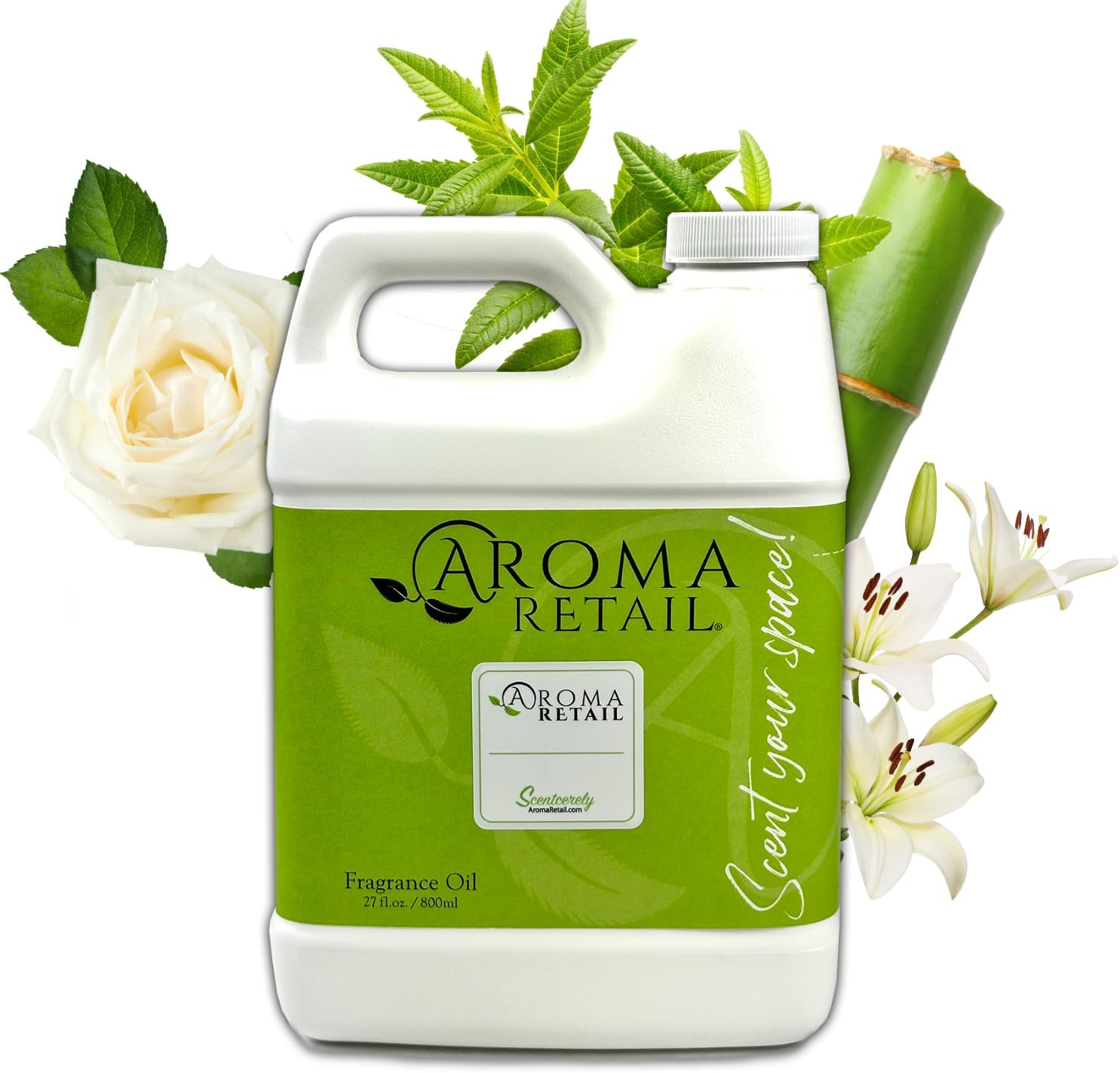 Asian Lily Fragrance Oil 27 oz Refill for Oil Diffuser with Lemon Verbena, Lily, Bamboo & More Notes