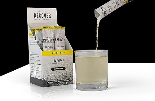 Miniatura 8 de NeoTEIN Recuperación paquete de 035oz de proteína  electrolitos  Sin azúcar rellenos carbohidratos  45 calorías  Absorción rápida  Keto y Paleo