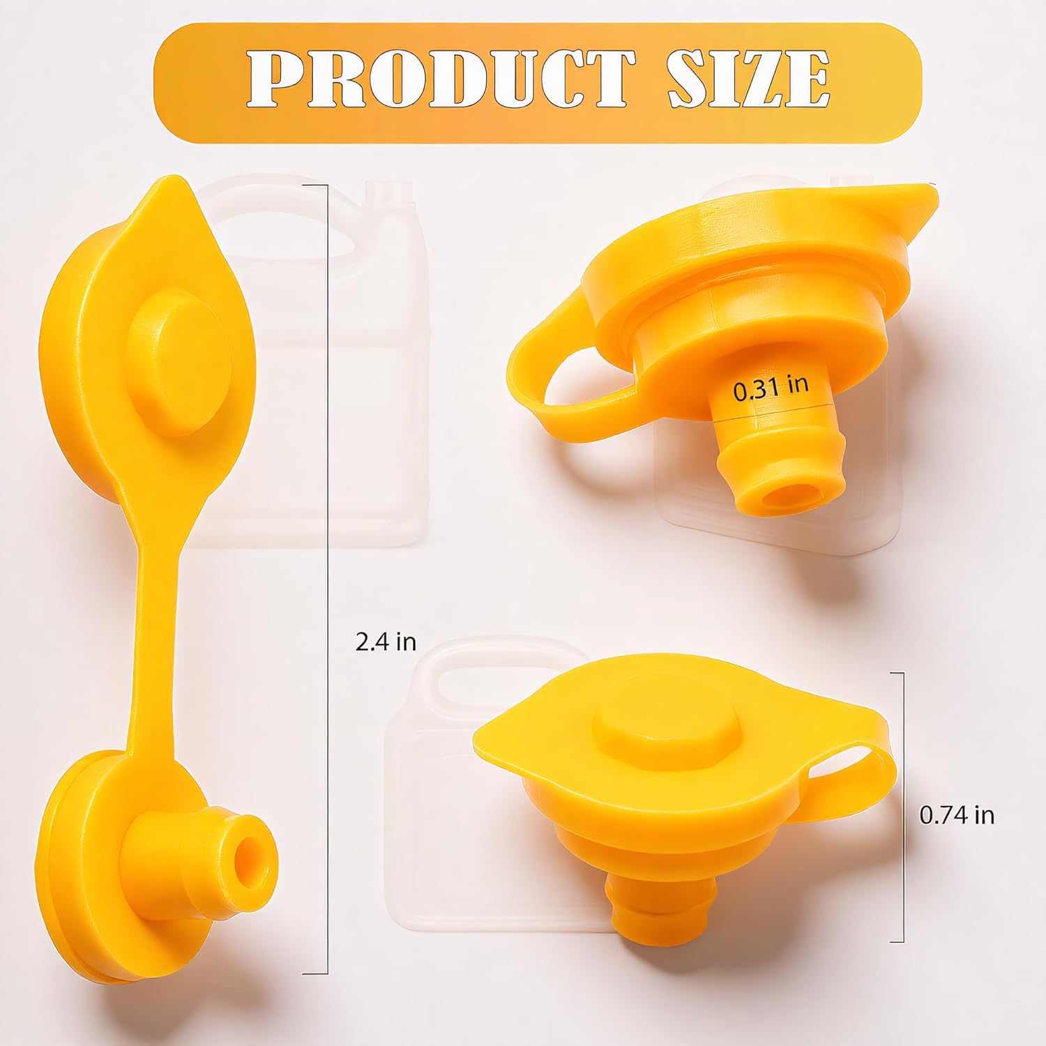 15 PCS Small Universal Can Vent Cap, Compatible for Most of The Cans Old Style Water Gas Jug (Black & Yellow & Red)