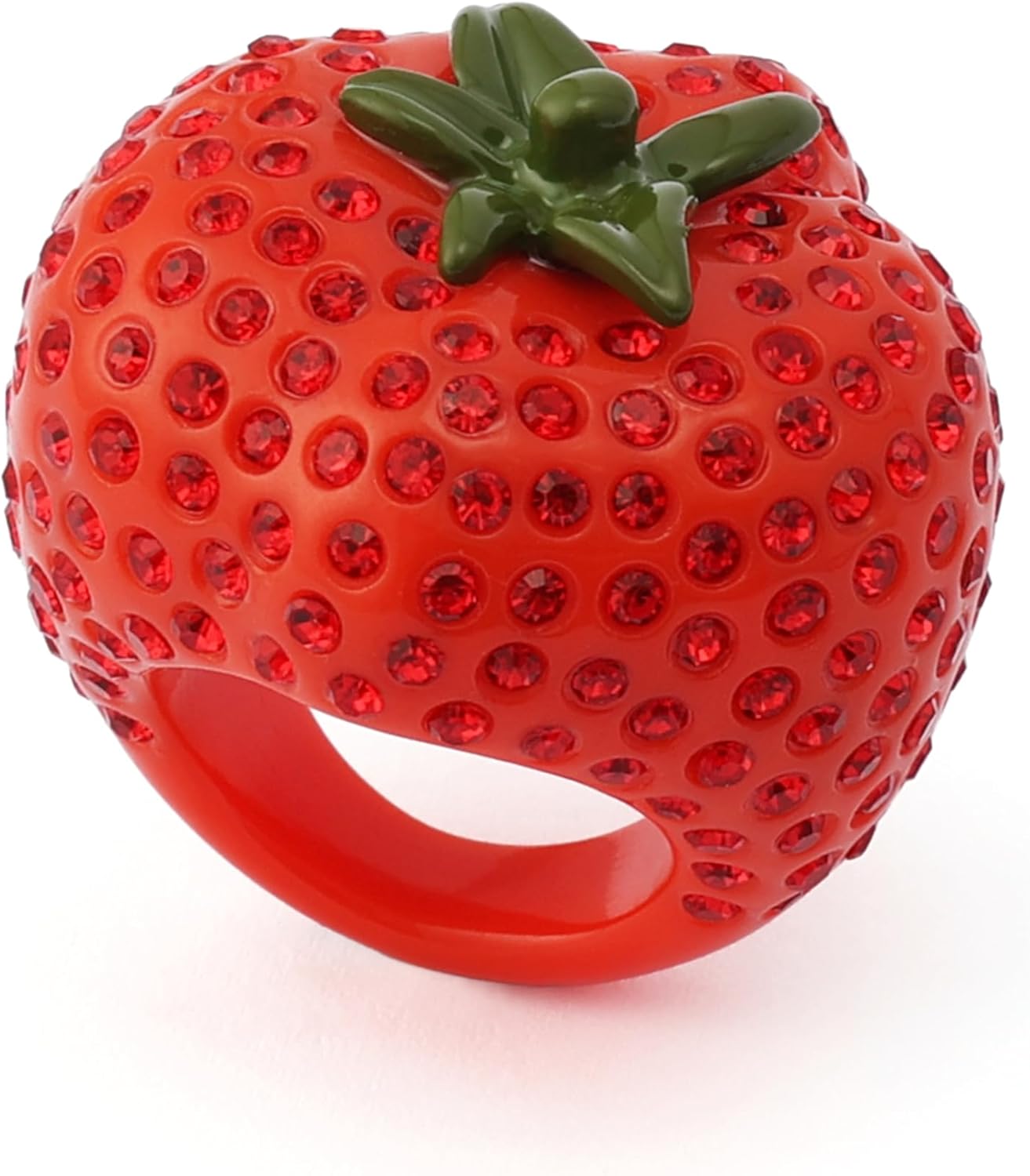 Betsey Johnson Jewelry Women's Hothouse Bloom Tomato Cocktail Ring