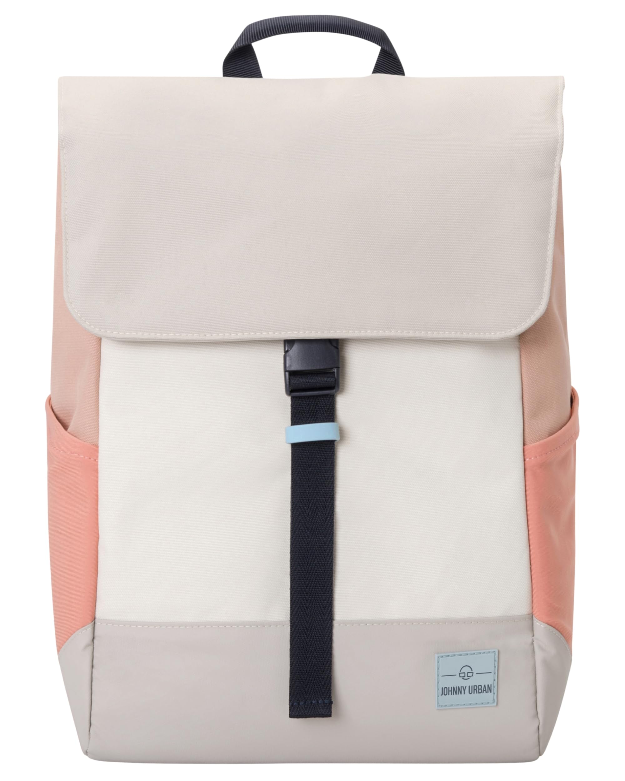 Johnny Urban Mochila Mujer & Hombre Beis Rosa - Mika | Grande Macuto para Viaje, Universidad, Oficina - Mochilas con Compartimento para Portátil - Repelente al Agua