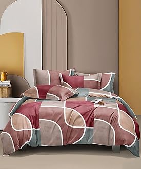 THE HOME STYLE Super Soft Glace Cotton King Size Double Bed AC Comforter ll Blanket ll Duvet for All Seasons/Weathers, Pack of 1 (Dusty Rose)| TC - 350
