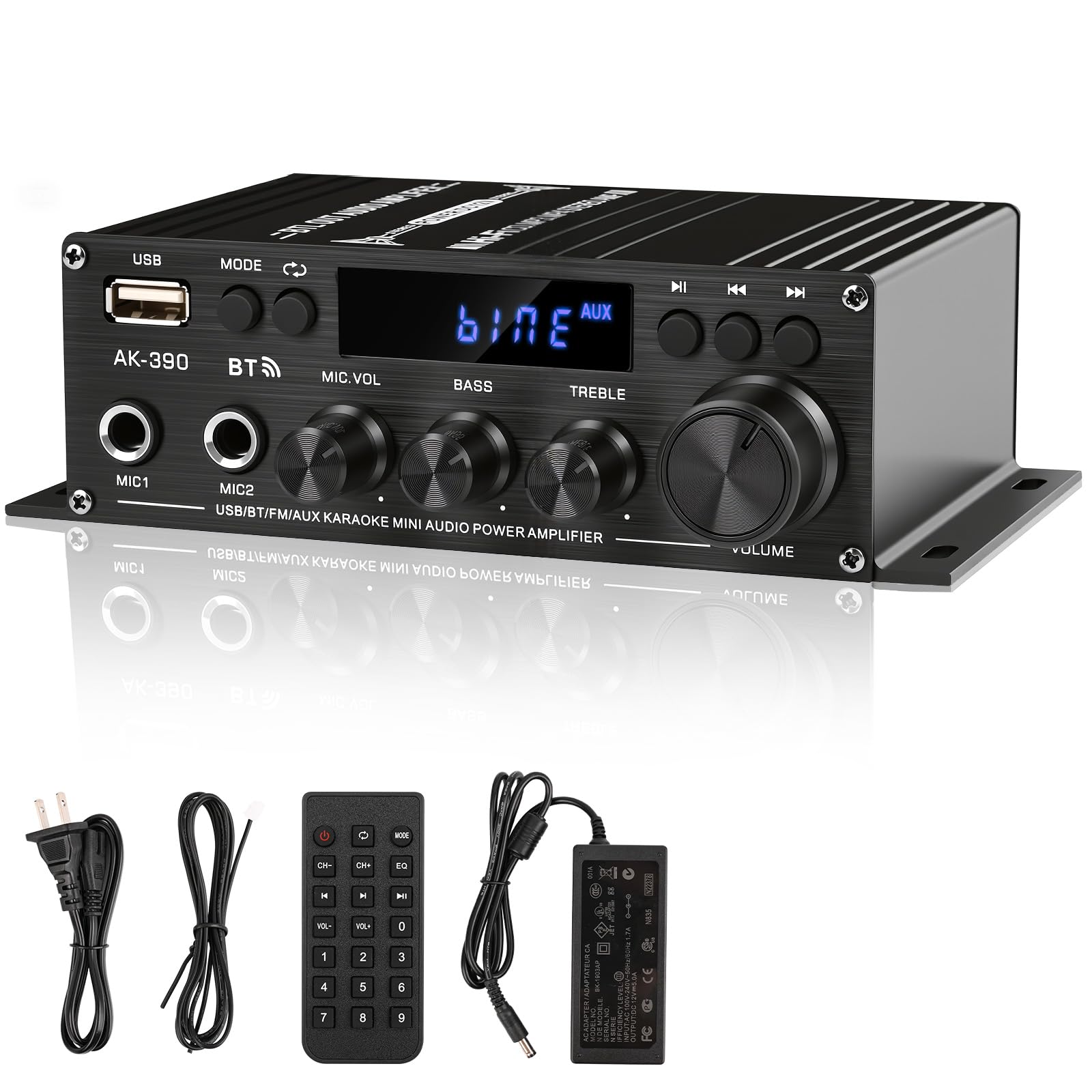 Amazon.com: JeTuvlie Stereo Amplifier Home Audio Receiver AK-390