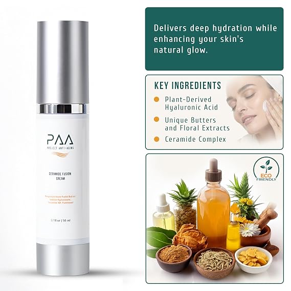 Ceramide Moisturizer for Face Barrier Repair Cream for Compromised, Dry, Sensitive Skin Deep Hydration & Lipid Support Hidratante Facial con Ceramidas