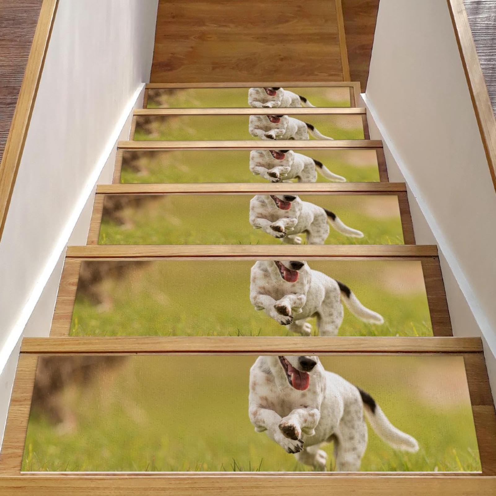 Peldaños para escaleras de madera antideslizantes de 8x30 pulgadas para el interior del hogar