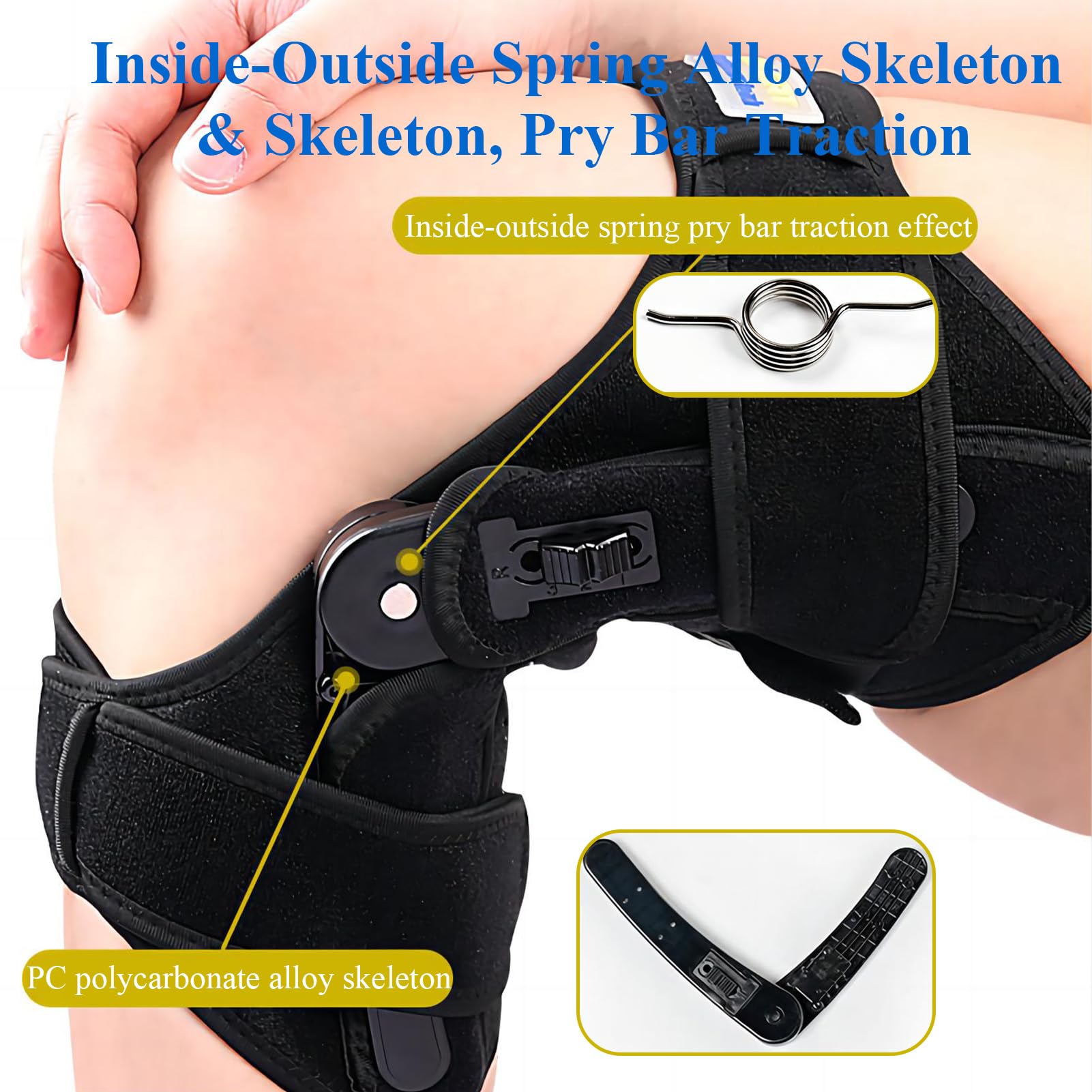 Genouillère Ajustable Bandage Support pour Genou, Genouillère de Soutien pour Marcher, Soulager Douleur Genou, Réduction Pression Genou pour Personnes Âgées, Sport, Stabilise Rotule,Gris