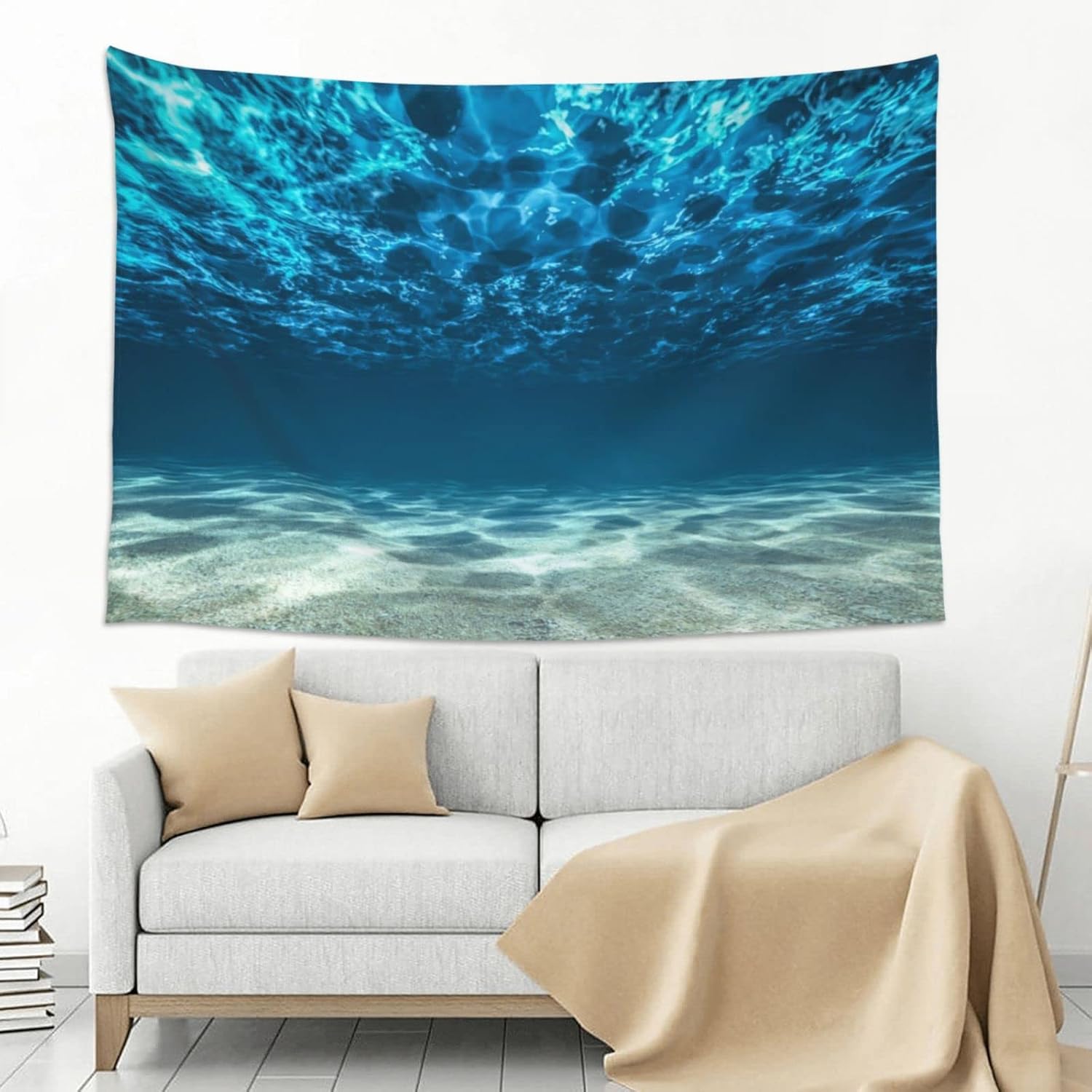 QKLGXLOBAL Ocean Wall Hanging Tapestry 60x40 Inch Bright