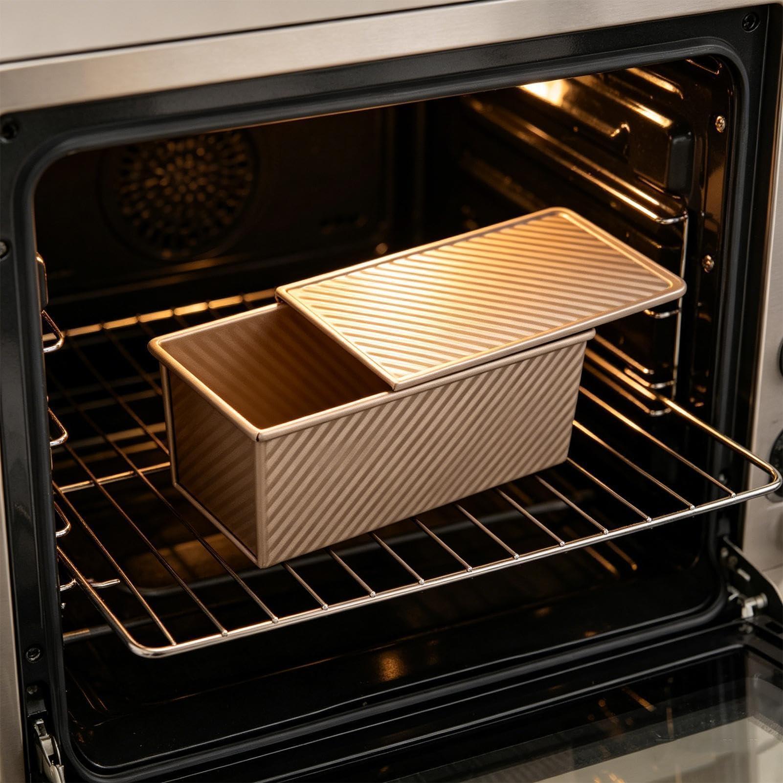 Molde Alargado Para Pan Acero Al Carbono Con Recubrimiento Antiadherente | Molde para Pan de Molde para Cocina Hogar Comedor Restaurante Panadería