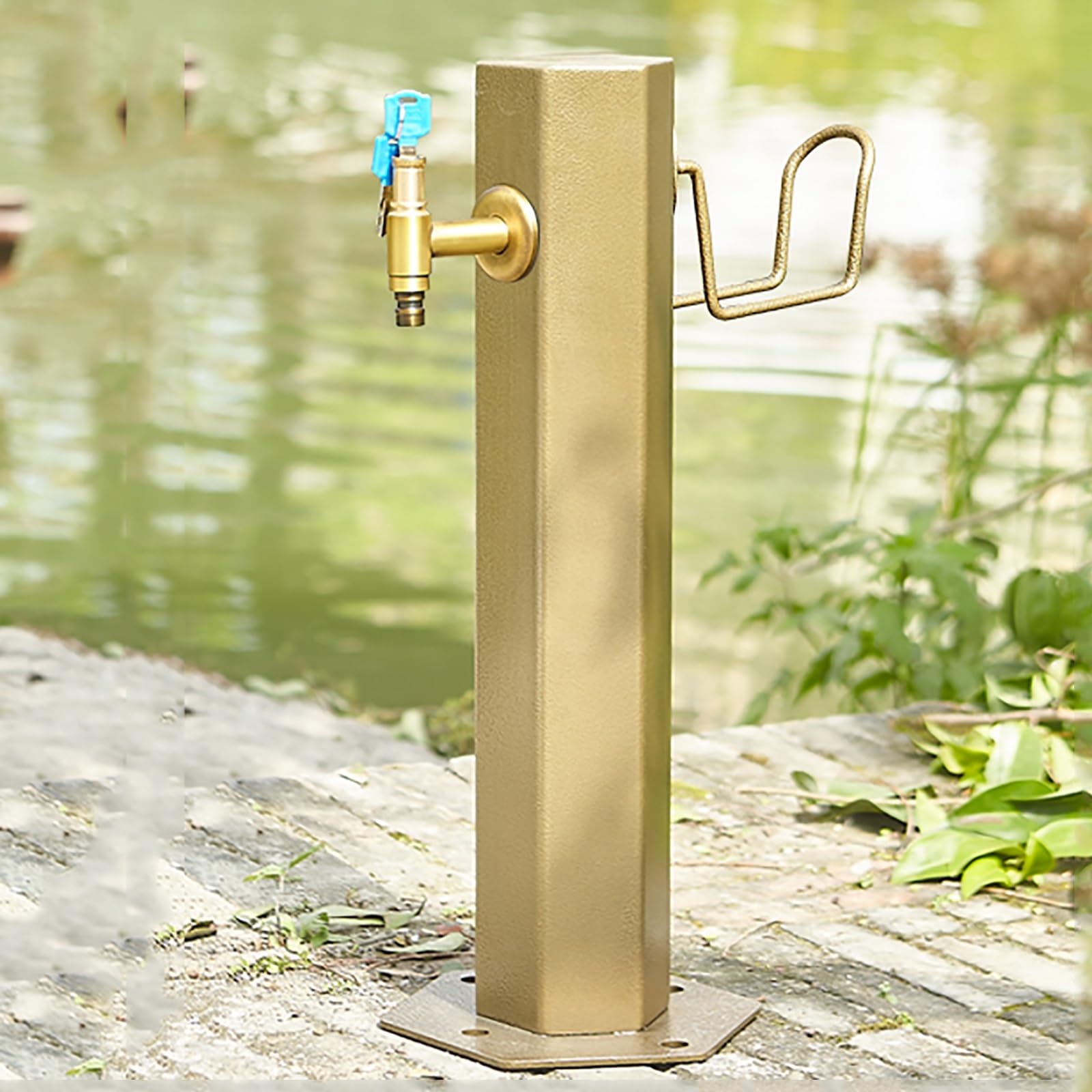 Grifo de jardín Columna de agua Columna de agua de jardín Grifo exterior de acero inoxidable 1/2 pulgada Grifo de agua resistente a las heladas de 3/4 pulgadas (color con grifo bloqueable, tamaño: 50