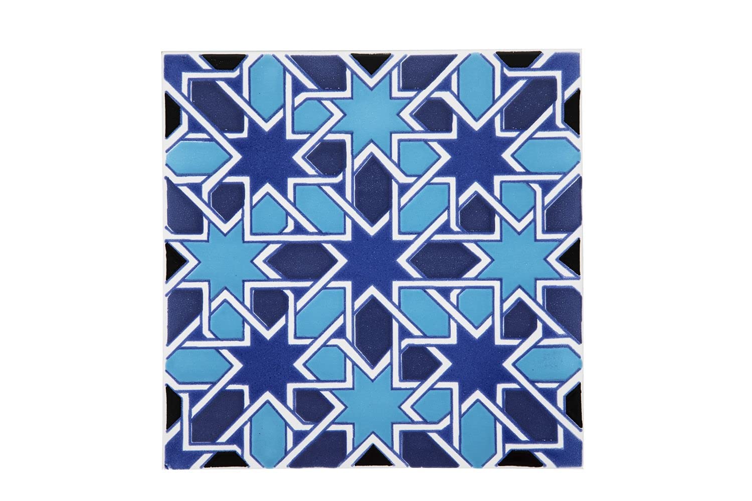 Cerames Azulejos de Cerámica Marroquí Casablanca - Azulejos de mosaico Marroquí para baño, cocina, sala de estar, ducha, debajo de las escaleras | Azulejos marroquíes en estilo oriental 20x20 cm