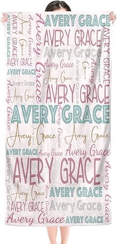 Vista 22 de Toalla de playa, toallas de playa personalizadas para niños, toallas de playa para adultos y niños, microfibra de secado rápido, toallas de playa