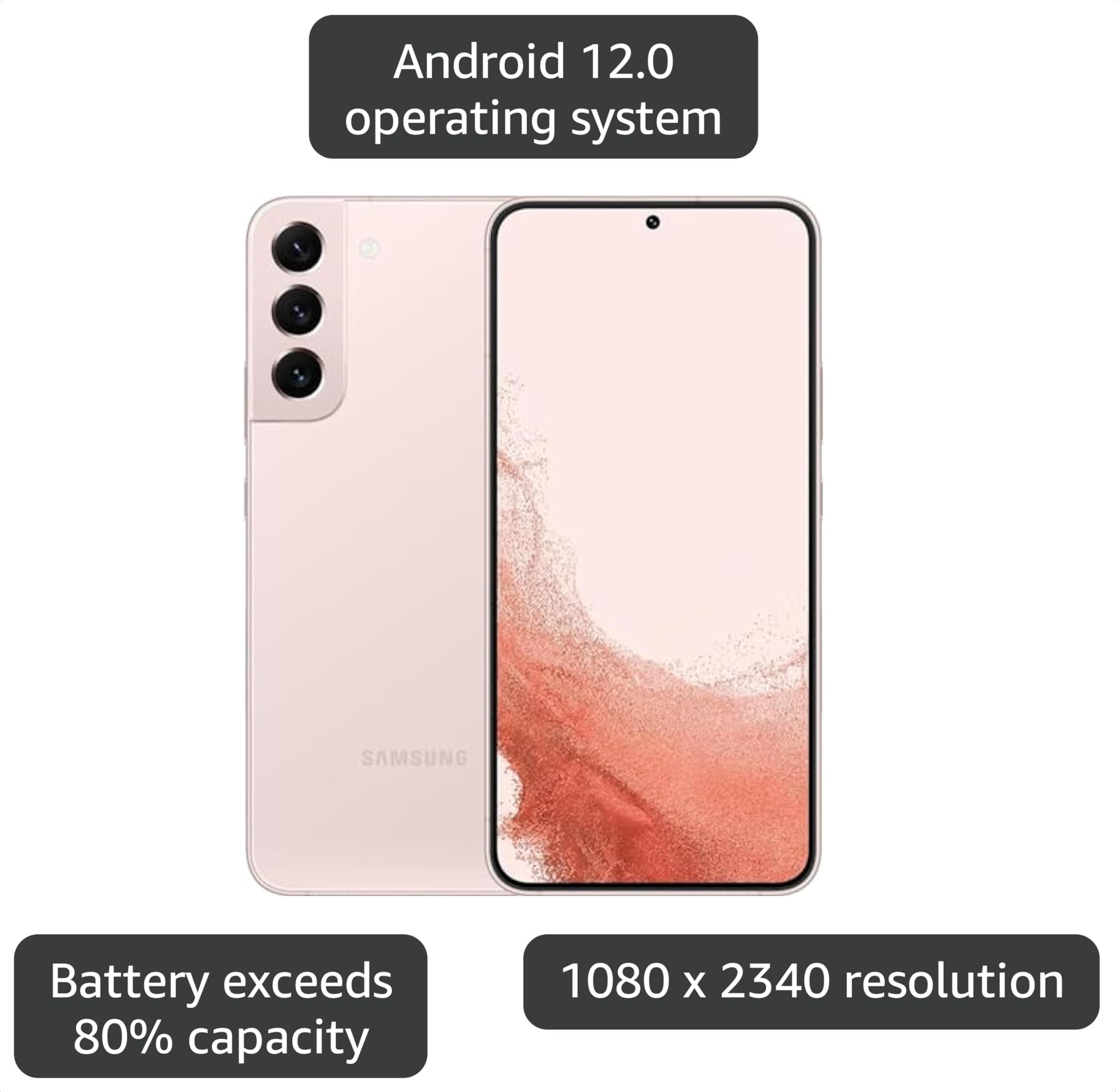 Amazon.com: Samsung Galaxy S22+ Plus 5G, US Version, 128GB, Pink