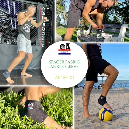 Miniatura 6 de IRUFA, Funda de tobillo de tela espaciadora para reducción de hinchazón, estabilización, alivio del dolor, esguinces, distensiones, dolor en las