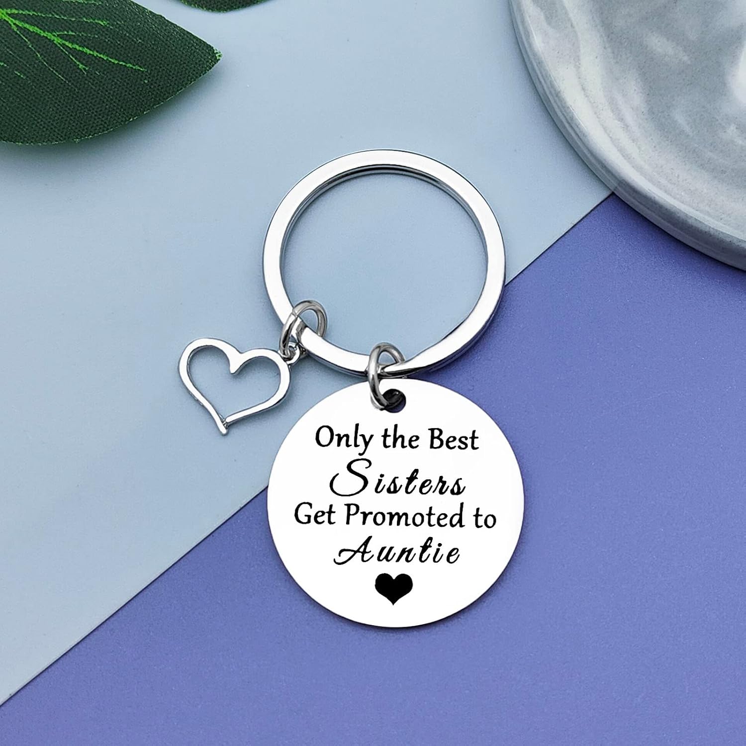 Aunt To Be Gifts for Sister New Auntie Gifts Keychain Mothers Day Gift for New Auntie Pregnancy Announcement Gift for Sister Aunt to Be Jewelry Keyring First Time Aunties Present image 3