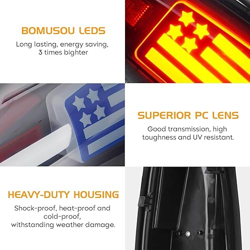 Miniatura 3 de Conjunto de luces traseras + 3 luz de freno de carga para Chevy GMC CK 1500 2500 3500 88-99, para Chevy Silverado 94-98, para Blazer 92-94, luces