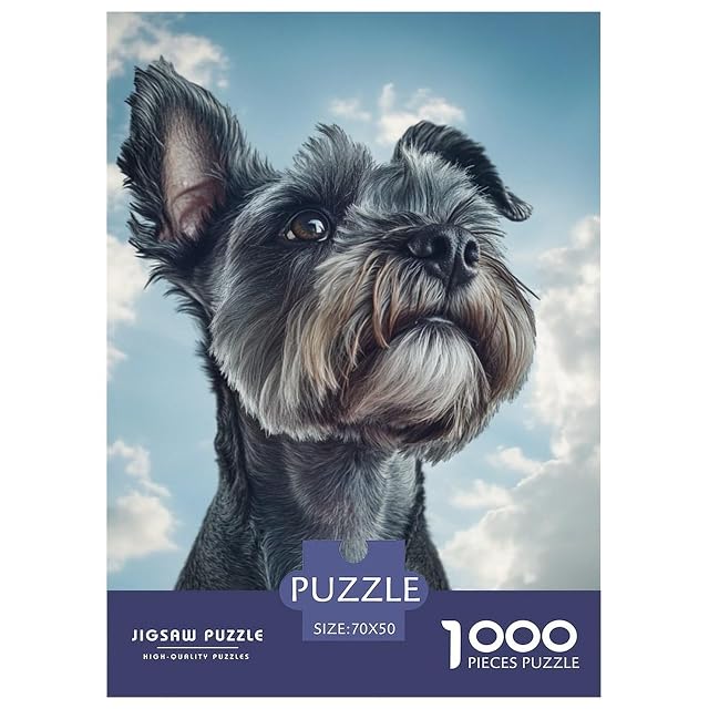 Schnauzer Puzle De 1000 Piezas para Adultos Y Niños Animal Rompecabeza Clásicos Creativo Pintura De Manos…