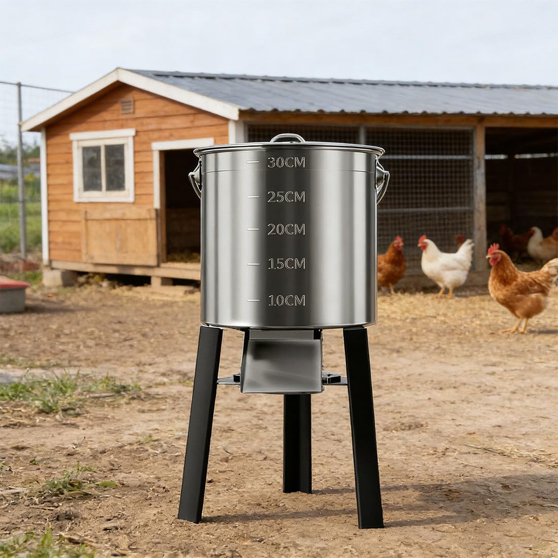 QianCruxtacy Household Breeding Feed Processor Chopper, 200w Electric Grinder with 201 Stainless Steel Body and Dual-Layer Composite Blades, for Rapidly Shredding Straw, Grass for Home Farming