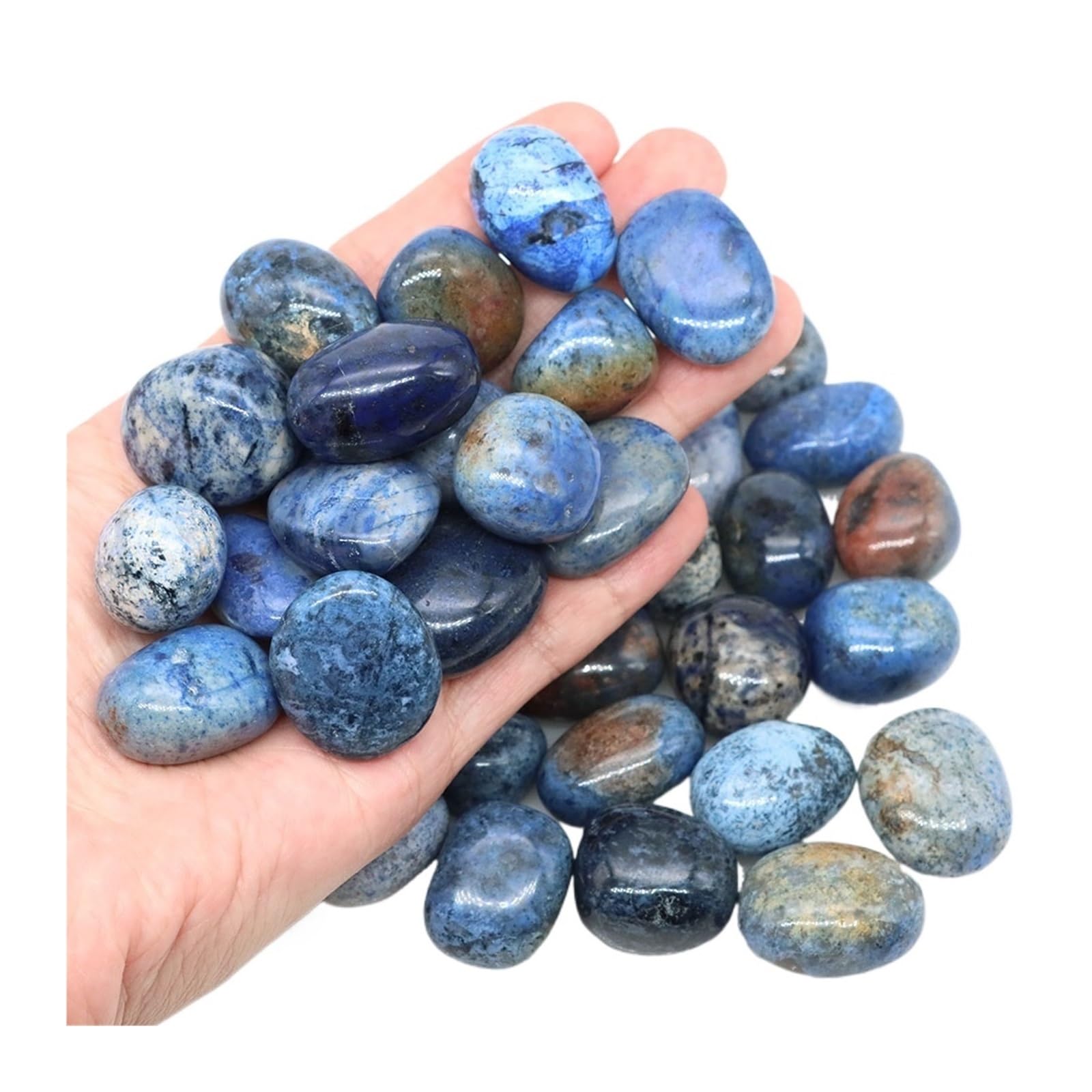 Piedras de Grava para peceras, Piedra Lunar, Piedras de Grava caídas, decoración jardín y Acuario, Multicolor, 10-40mm(Color 24,200g)