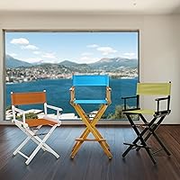 Vista 5 de Silla de Director de 18" Marco Blanco Lona Rosa