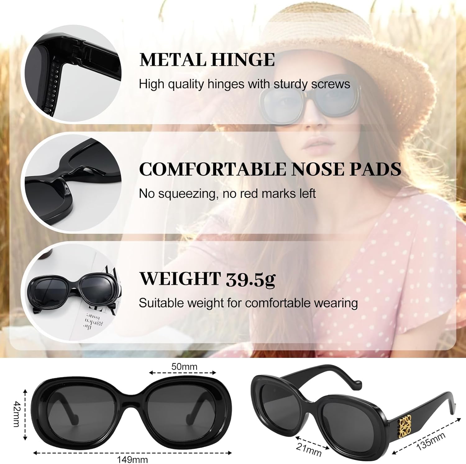 MARE AZZURO Polarized Sunglasses for Women Men UV400 Protection Sunnies Trendy Shades Sun Glasses