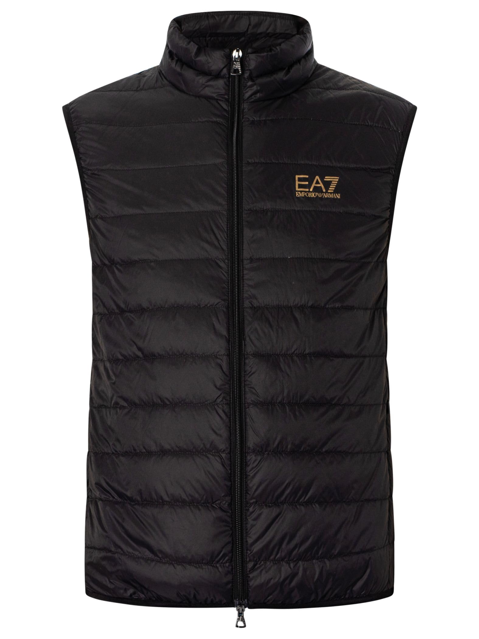 EA7 Uomo Gilet In Tessuto, Black/Gold, XS
