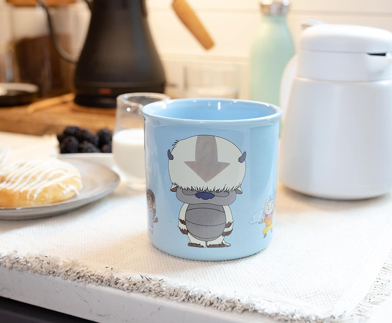 Avatar: The Last Airbender Chibi Character Ceramic Camper Mug | Travel Coffee Mugs, Novelty Drinkware For Kitchen And Home Bar | Official Nickelodeon Collectible, Anime Gifts | Holds 20 Ounces