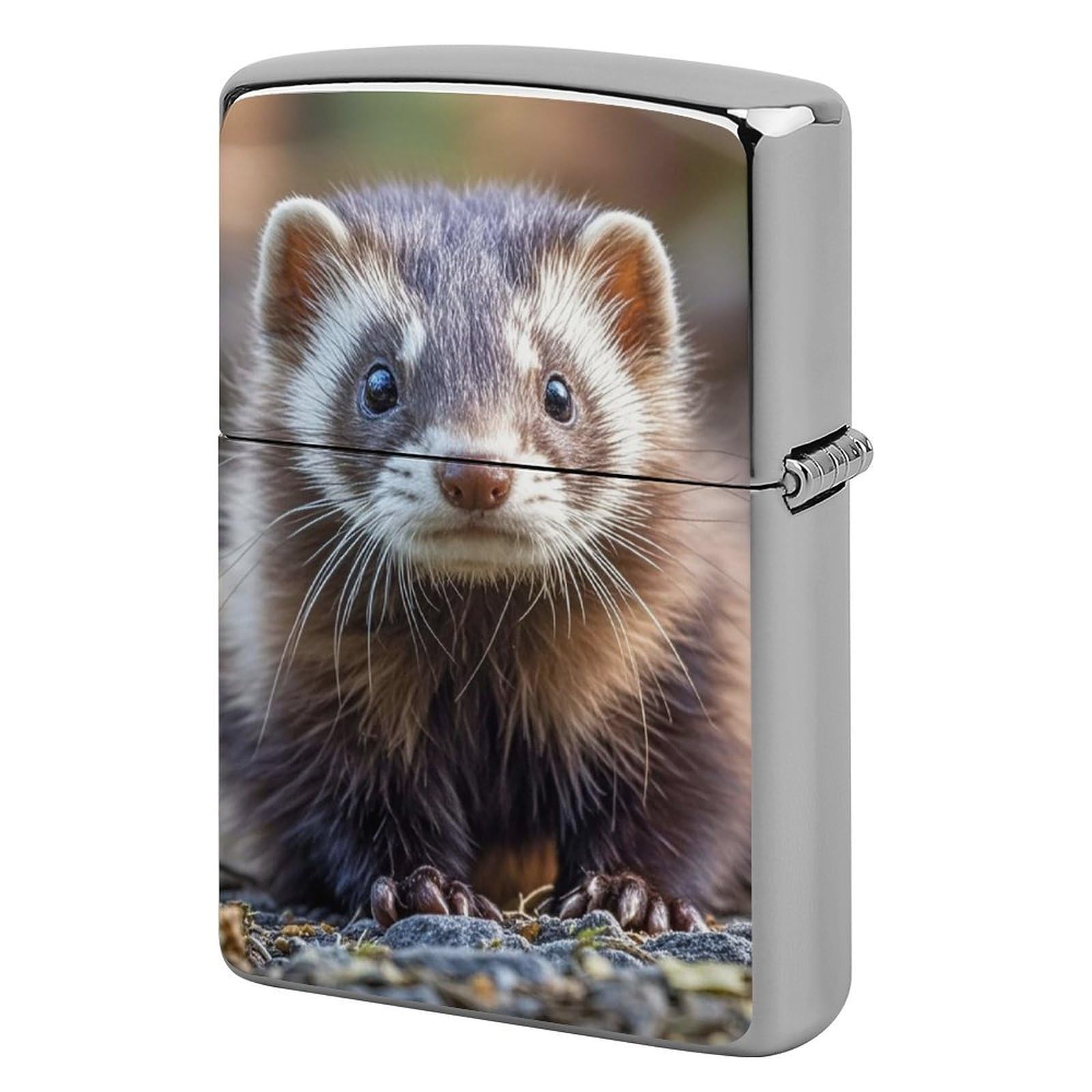 Hairy Ferret Lighter Case for Men, Personalized Lighter Cover for Valentine's Day Gifts, Flip-Top Lighters Shell for Outdoor, Portable Lighters Protective Sleeve