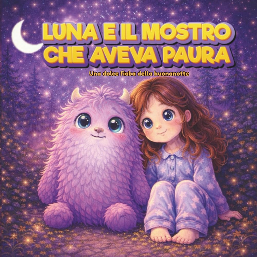 LUNA E IL MOSTRO CHE AVEVA PAURA: Dolce fiaba della buonanotte per bambini che hanno paura del buio