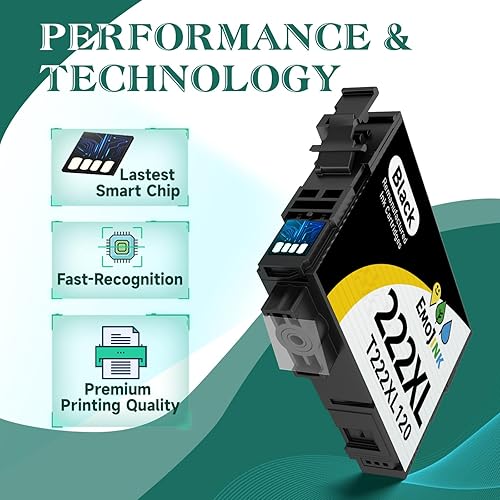 Miniatura 3 de Cartuchos de tinta 222XL para Epson 222XL remanufacturados para Epson Expression Home XP-5200 Workforce WF-2960 Impresora para Epson 222XL Cartuchos