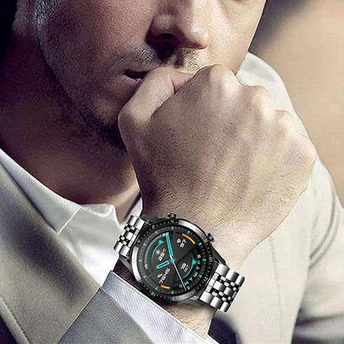 Miniatura 5 de Correa compatible con Samsung Gear S3  Galaxy Watch de 1.81 pulgadas  Galaxy Watch 3 de 1.772 pulgadas, 7 filas de acero inoxidable de repuesto para