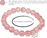 Vista 883 de Amazing Gemstone Pulsera de cristal para mujeres y hombres, pulsera de cristal curativo de protección, pulsera elástica con cuentas de piedras