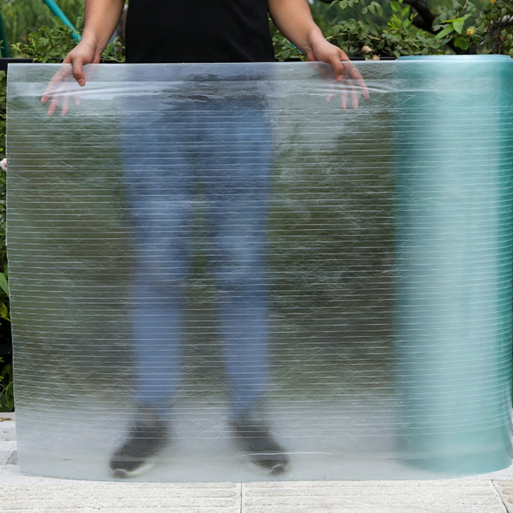 Placa blanda, placa de policarbonato transparente de 0,8 mm para invernadero de jardín, paneles para techo de fibra de vidrio Sunshine para reemplazo de toldo exterior (50 x 100 cm) (70 x 500 cm)